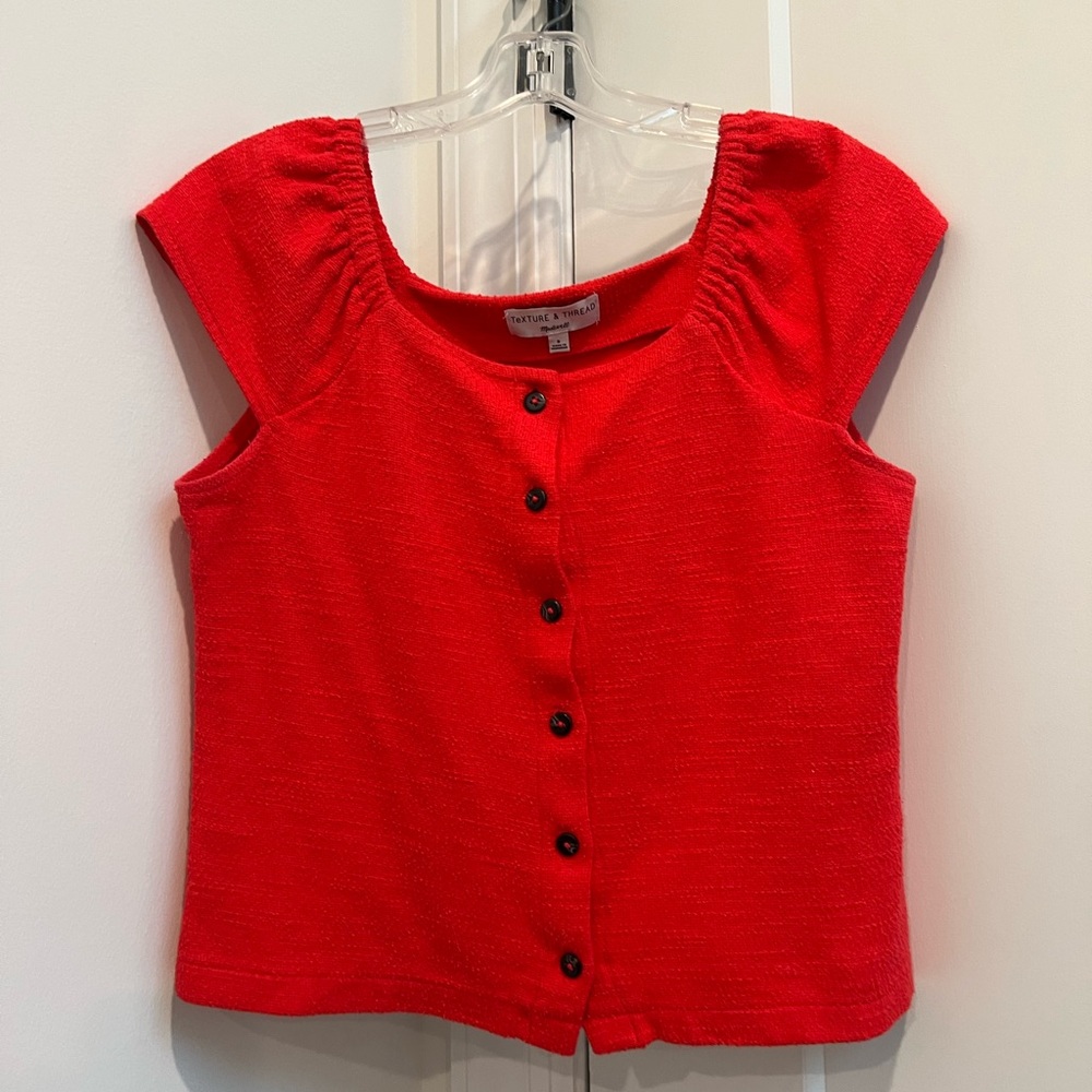 Madewell - Red Buttoned Up Top (S)